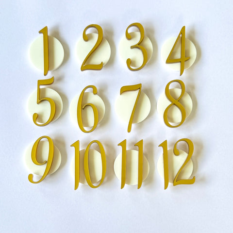 Vintage High Tea Gold - number set