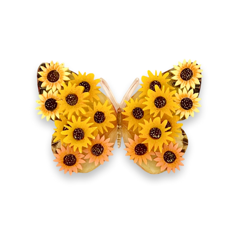 Sunflower butterfly 🌻 - brooch