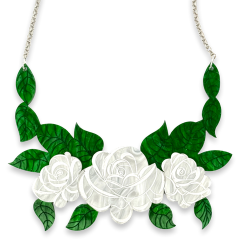 White rose - necklace