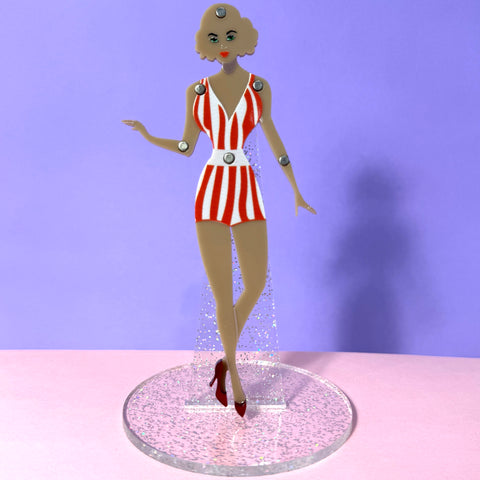 Gloria - Dark- retro vintage cut-out doll