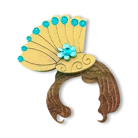 Peacock hair brown - Gloria doll clothes