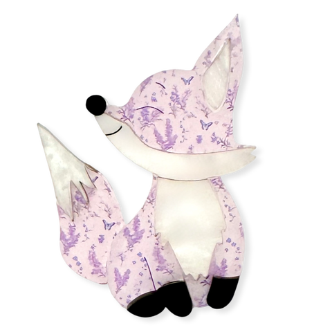 Lavender the Fox 🦊 - Brooch