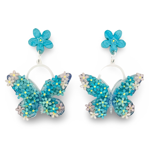 Forget-me-not butterfly - Earrings