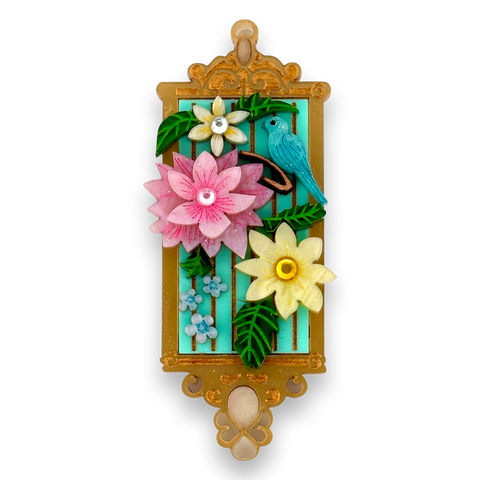 Spring Blue bird - brooch