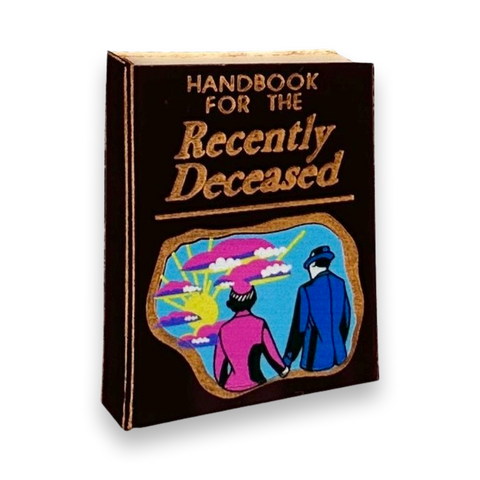 Recently Deceased book - mini brooch