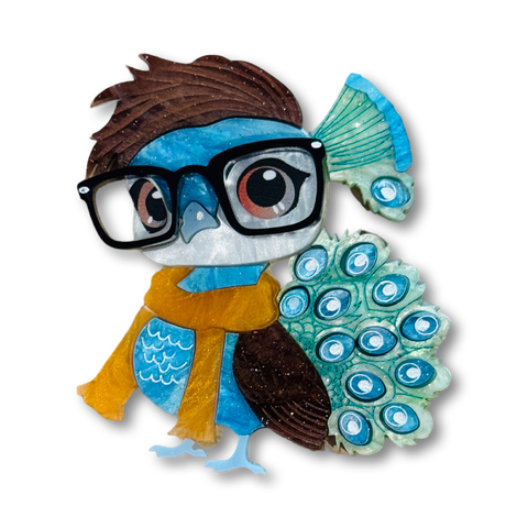 Percy the peacock 🦚 - Brooch