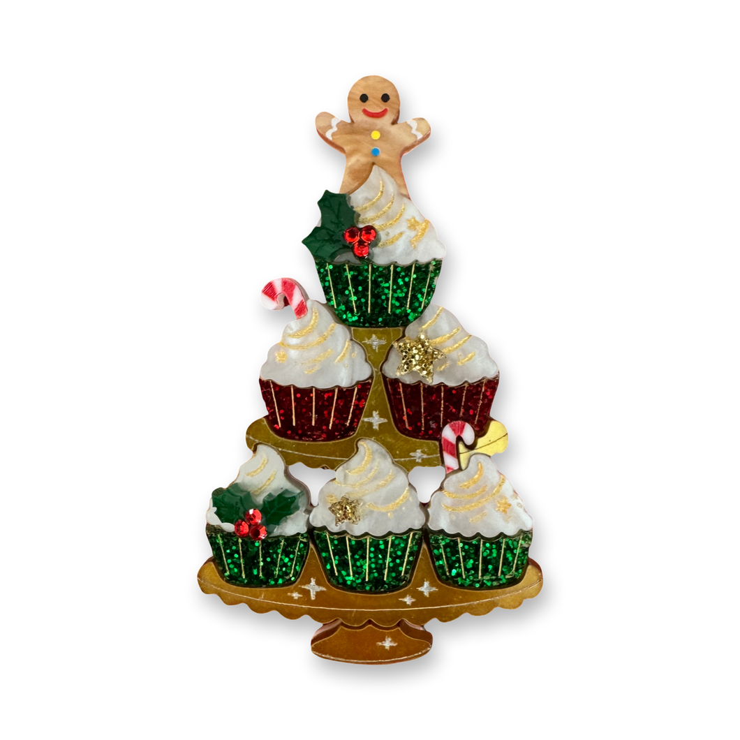 Cupcake Christmas tree 🌲 - Brooch
