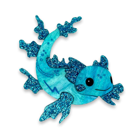 Squish Axolotl  - brooch