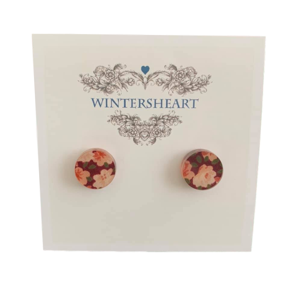 Patterned Fabric -  Stud earrings
