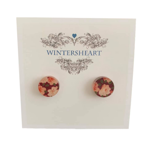 Patterned Fabric -  Stud earrings