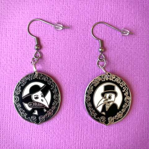 Elegant Plague Doctor Couple earrings
