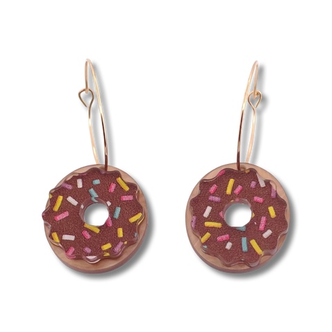 Donut  chocolate - Earrings